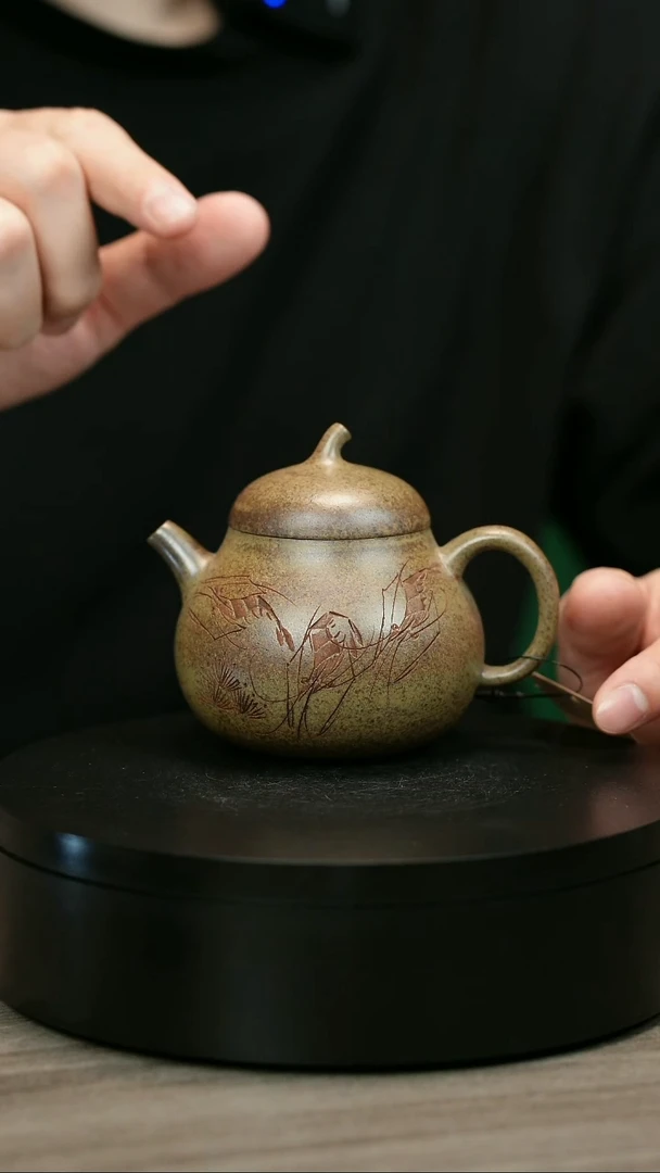 茶壶紫砂M****¹H1988李琴柴烧虾趣茄瓜