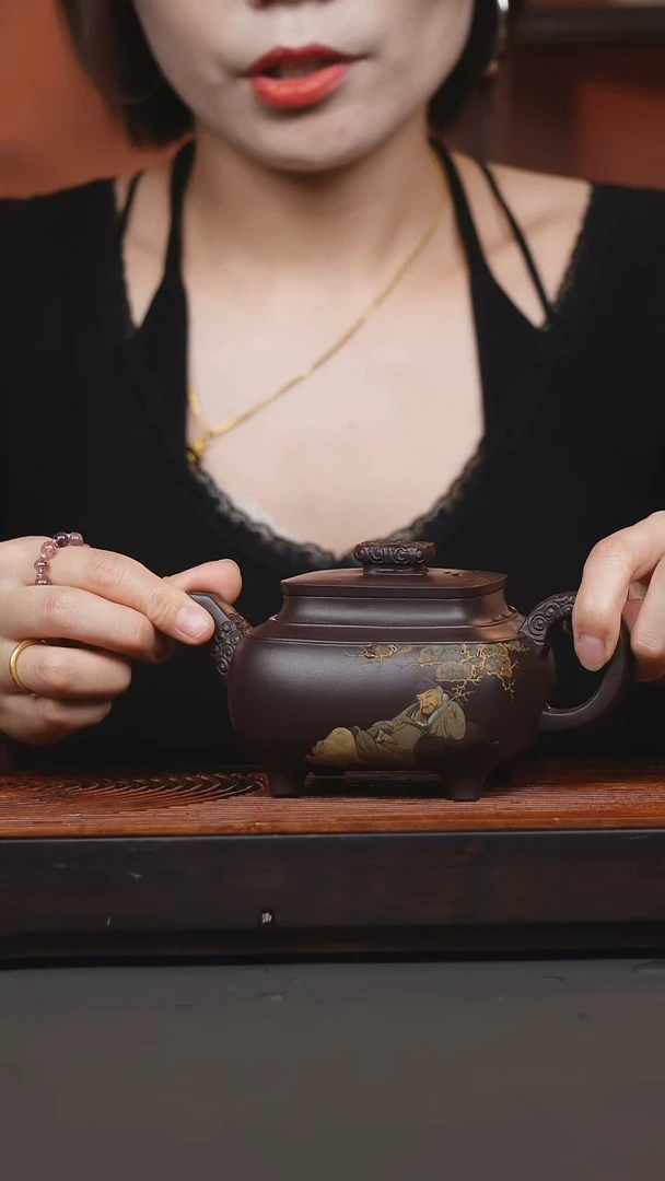 茶壶紫砂六**喜紫砂壶方器