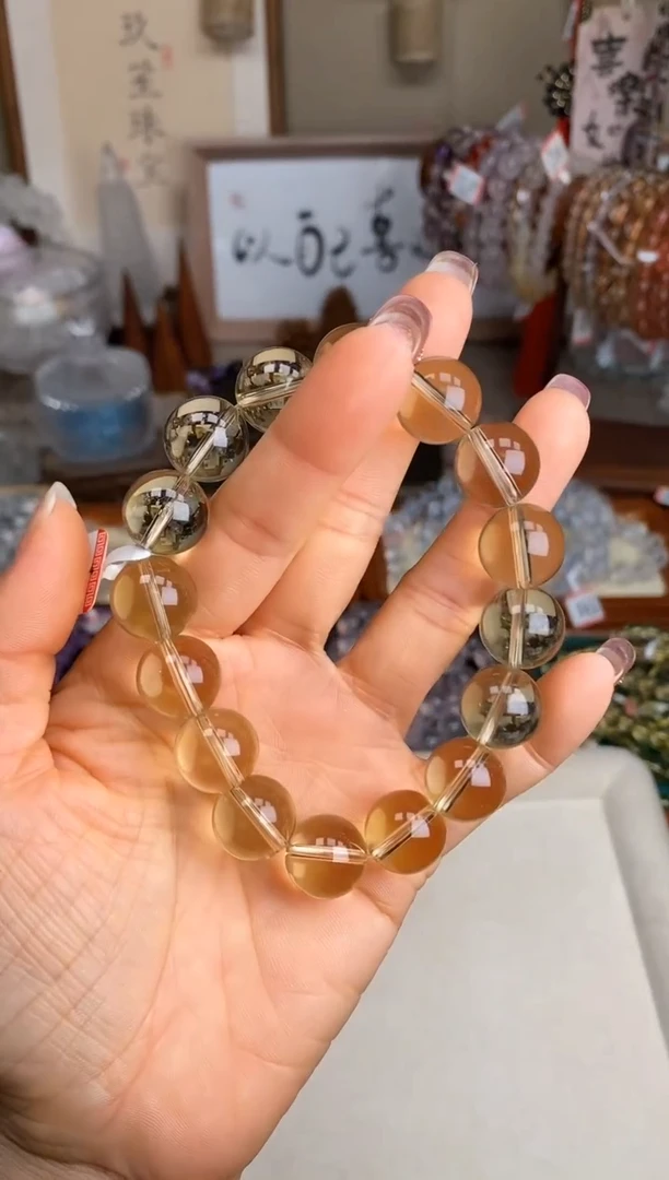 【闪购商品】水晶手串未镶嵌14m啤酒黄水晶