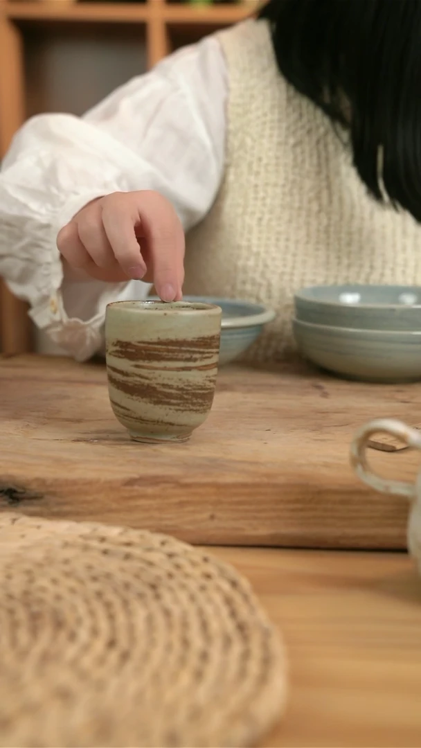 【闪购商品】岁月风情的直筒小杯子2个