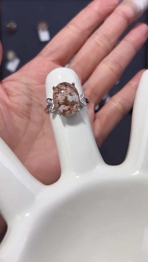 【闪购商品】水晶戒指银S925镶嵌发一（01）