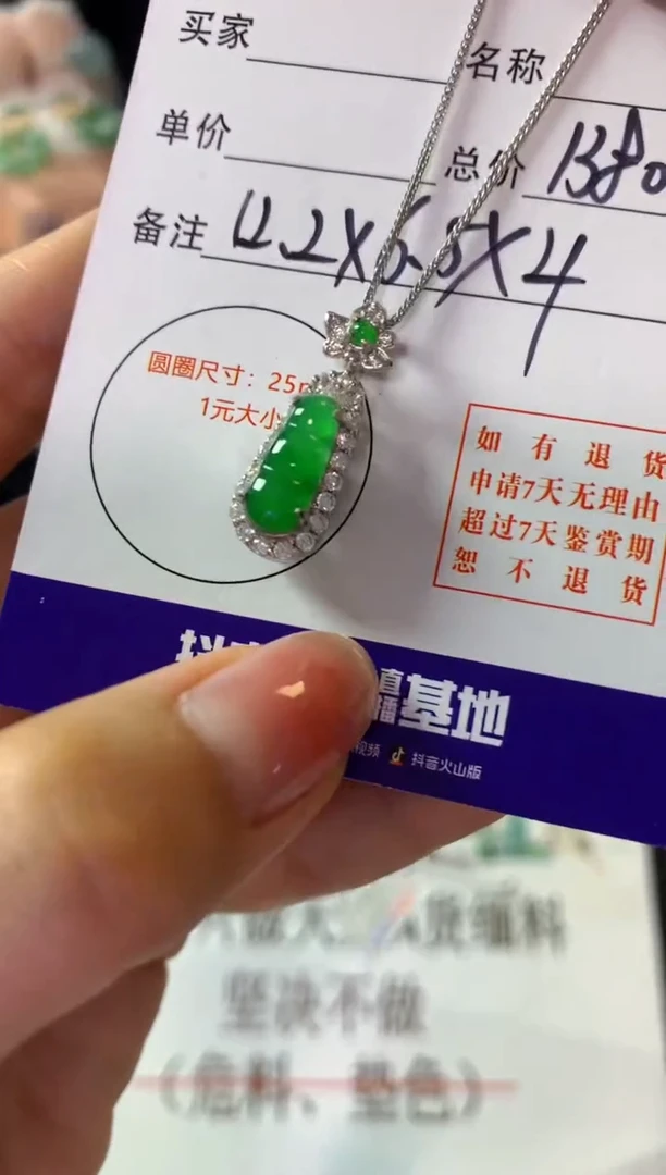 颈饰银S925镶嵌翡翠翡翠