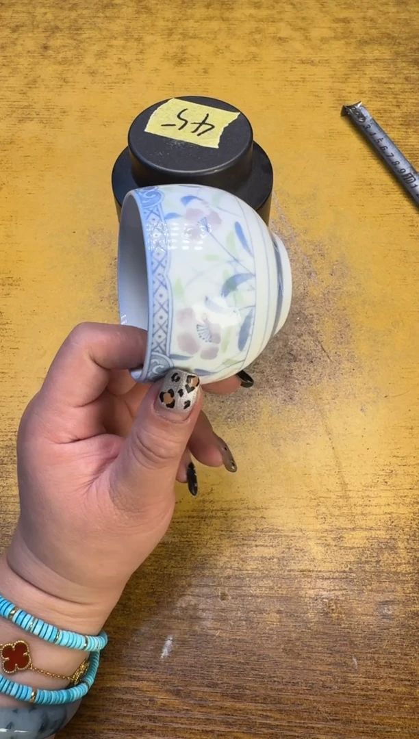 瓷器沉碗瑕疵破破45