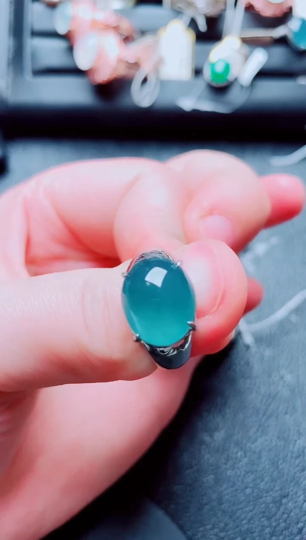 银S925镶嵌戒指翡翠1111