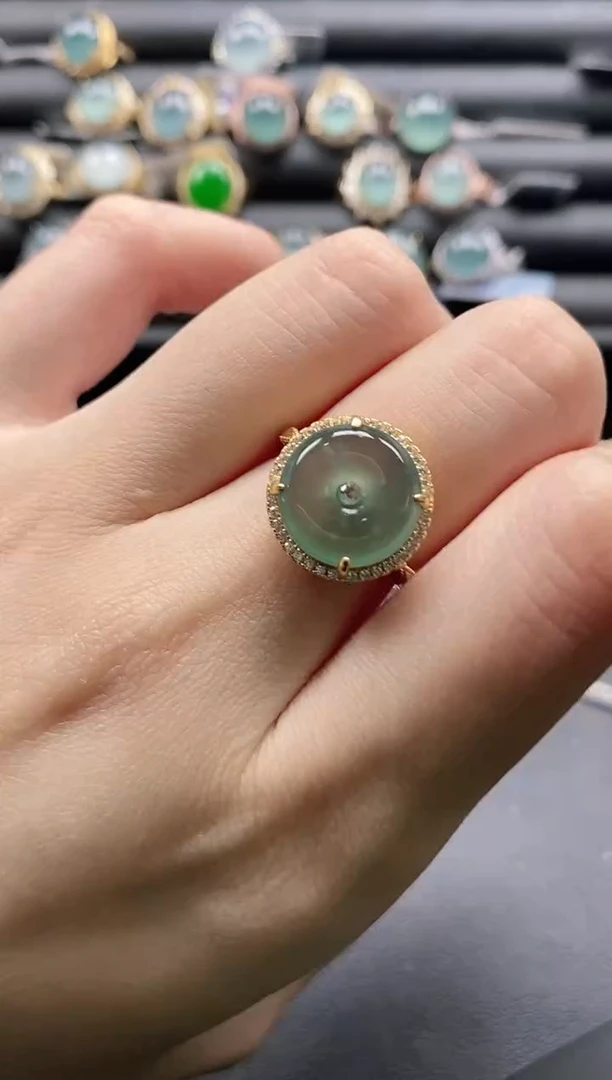 【闪购商品】翡翠戒指银S925镶嵌1111