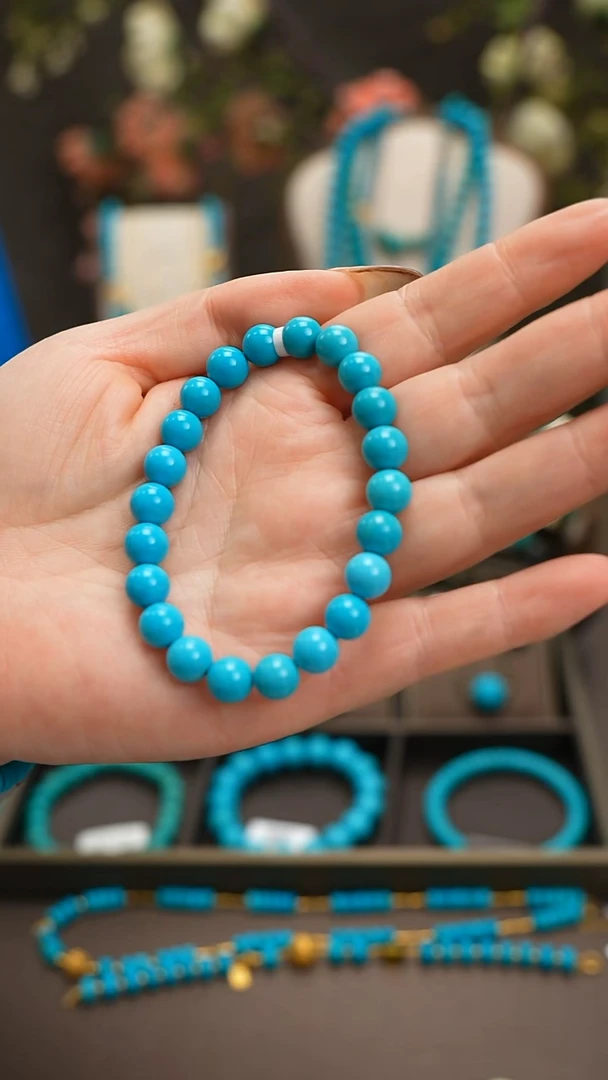 未镶嵌绿松石手链B0162