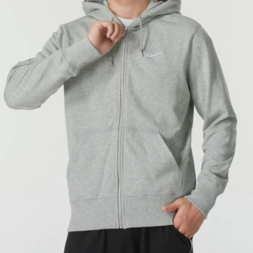 NIKE耐克男女潮流连帽休闲灰色FZ FT HOODY针织外套521574-063