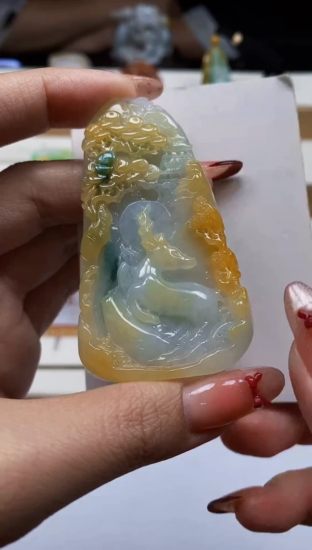 颈饰未镶嵌翡翠翡翠A货