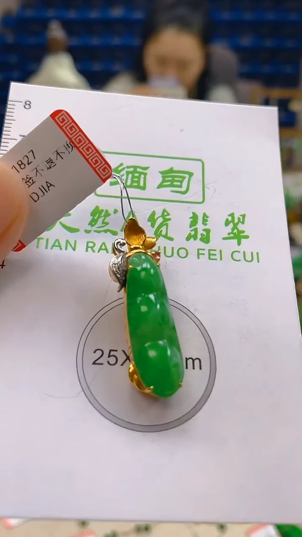 颈饰18K金镶嵌翡翠新号开播 全场乱卖