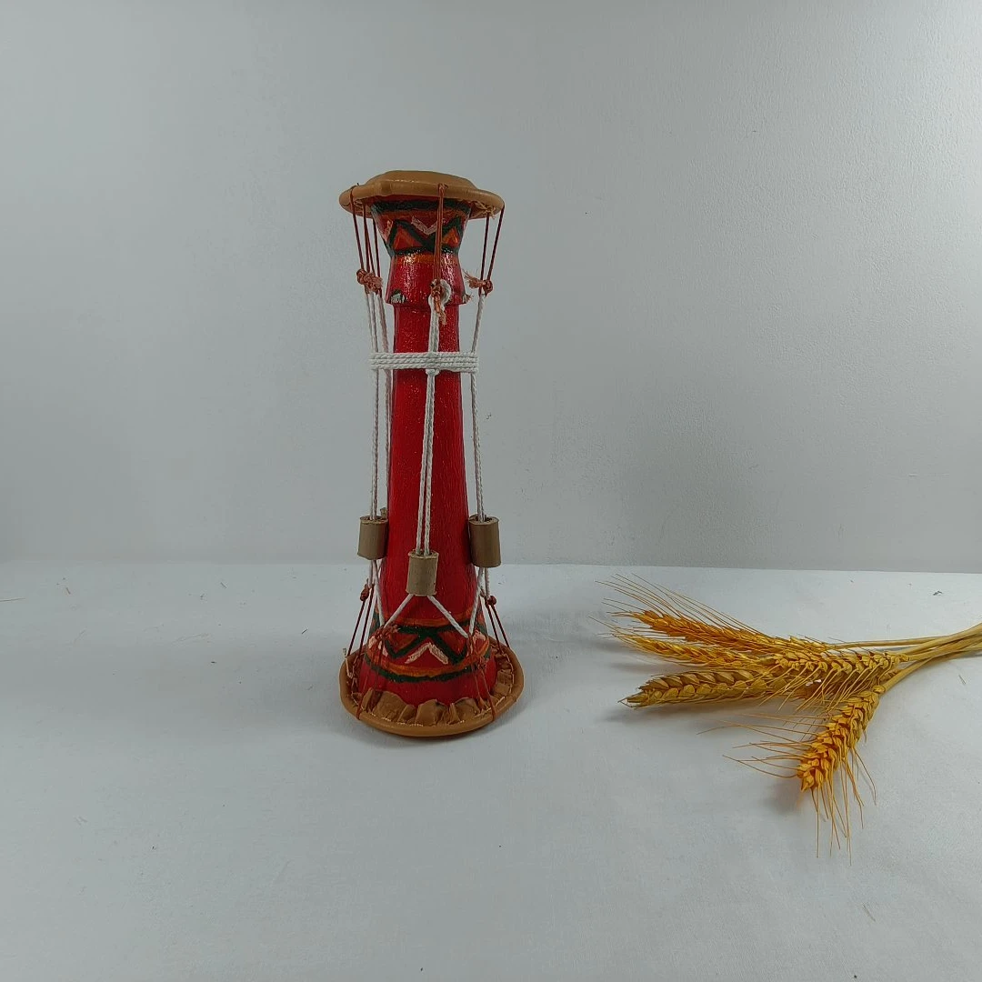 连南瑶族鼓长鼓腰鼓传统拉绳鼓鼓道具摆件创意纯手工中古手工艺