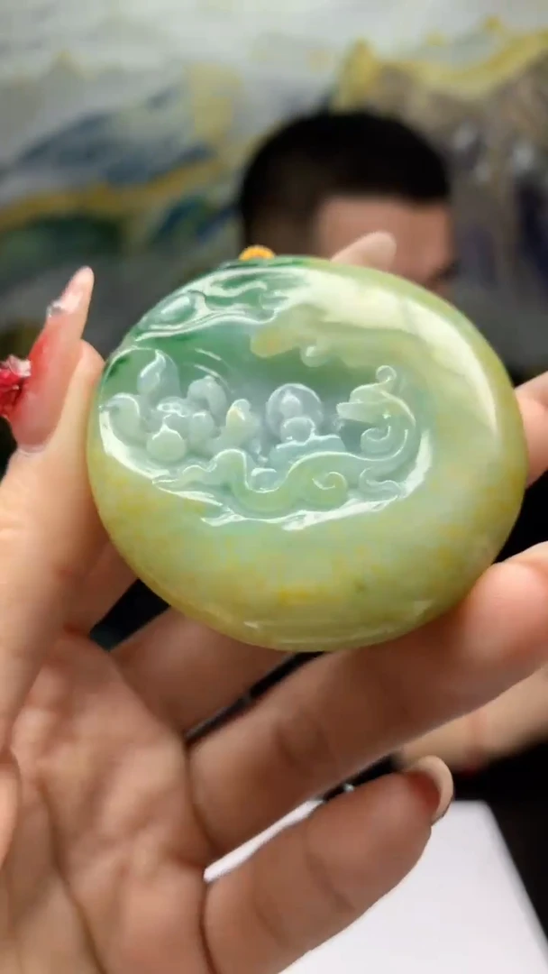 【闪购商品】定制翡翠未镶嵌1064ry-毛货挂件141