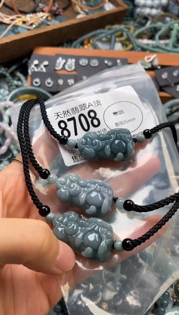 翡翠未镶嵌颈饰多样性发其一8708