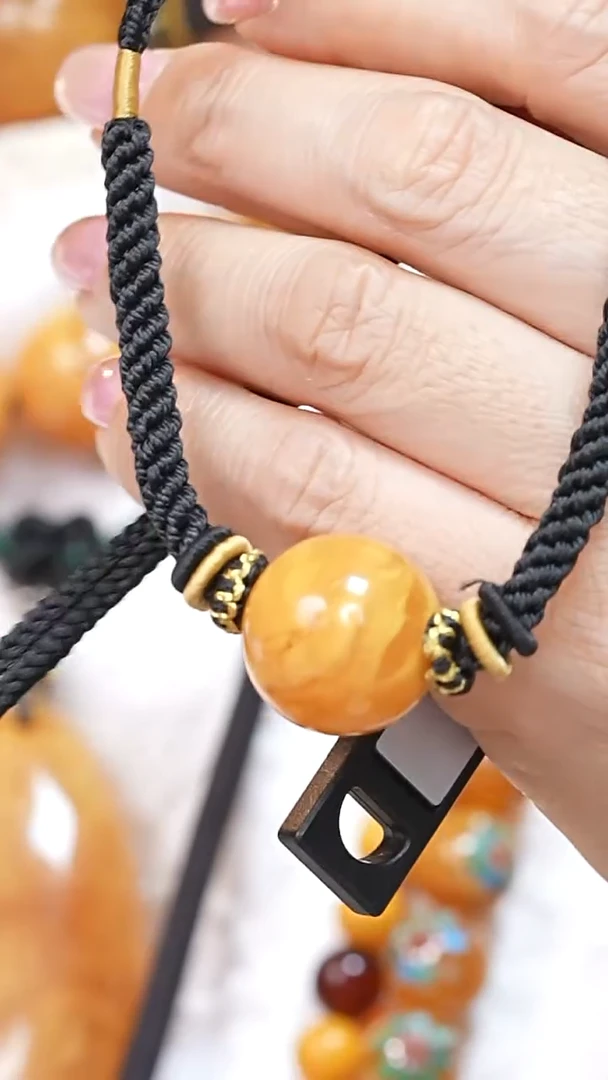 蜜蜡颈饰未镶嵌6362天然蜜蜡珠宝奇石云端妖孽全部保真