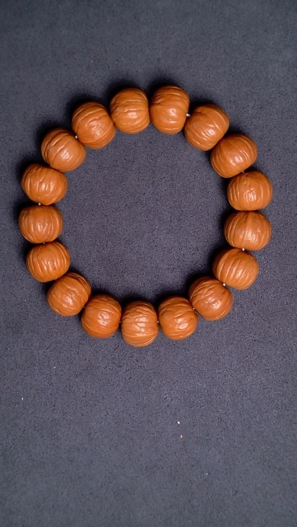 猴头核桃手串th00216 南瓜单圈15mm左右