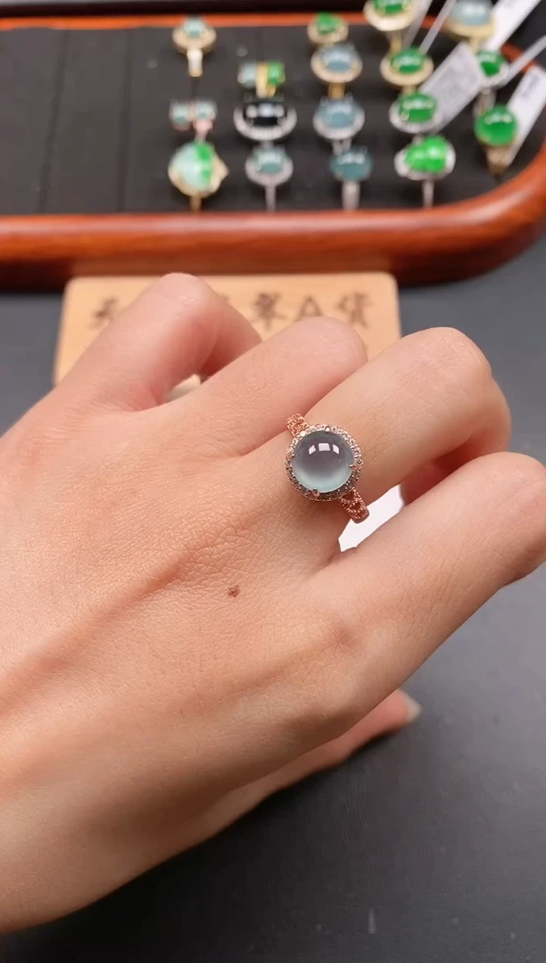 银S925镶嵌戒指翡翠11111