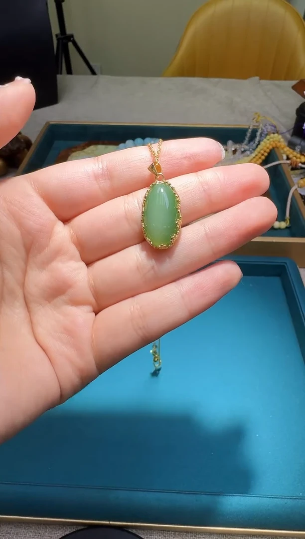 颈饰未镶嵌和田玉多样性发一件277