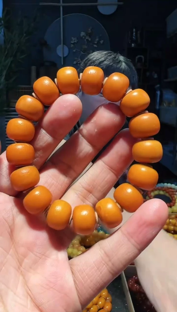 未镶嵌蜜蜡手链单圈