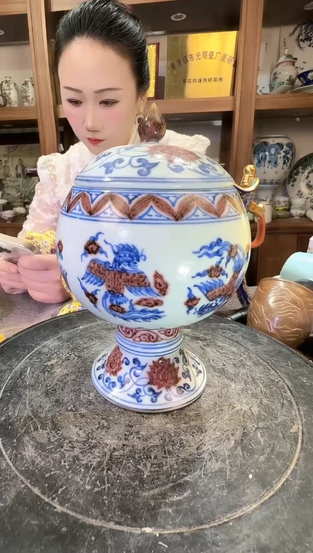 摆件A682景德镇制陶瓷一件