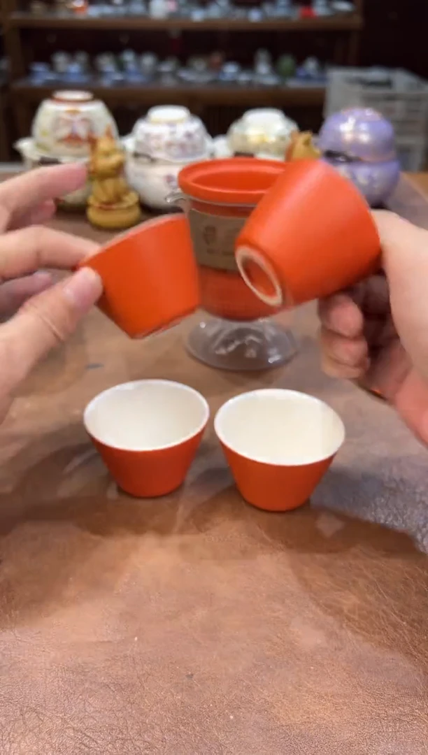 真的很便宜会开片的旅行茶具