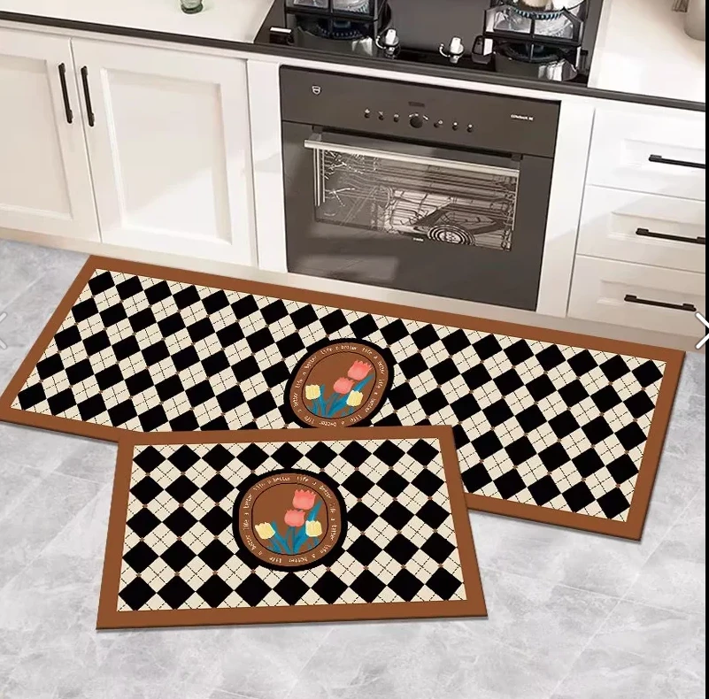 KX8030-8031【45×80+45×160cm】硅藻泥厨房地垫防滑防油免洗耐脏垫