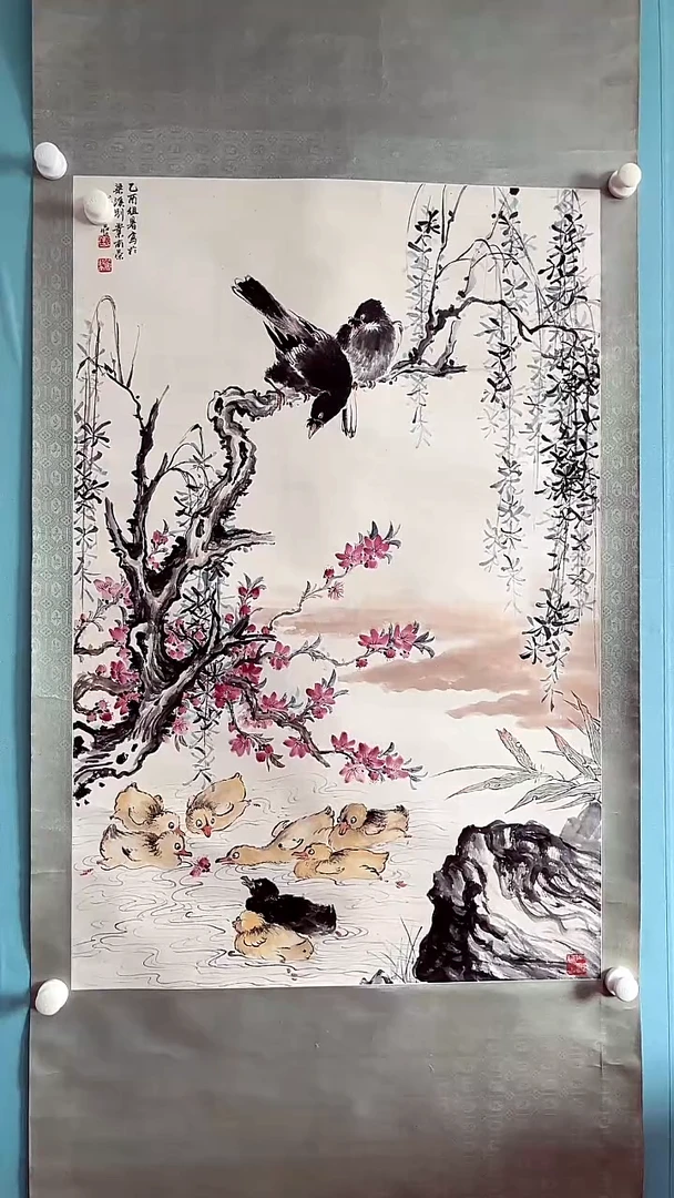 国画小*qsy花鸟国画纸本立轴