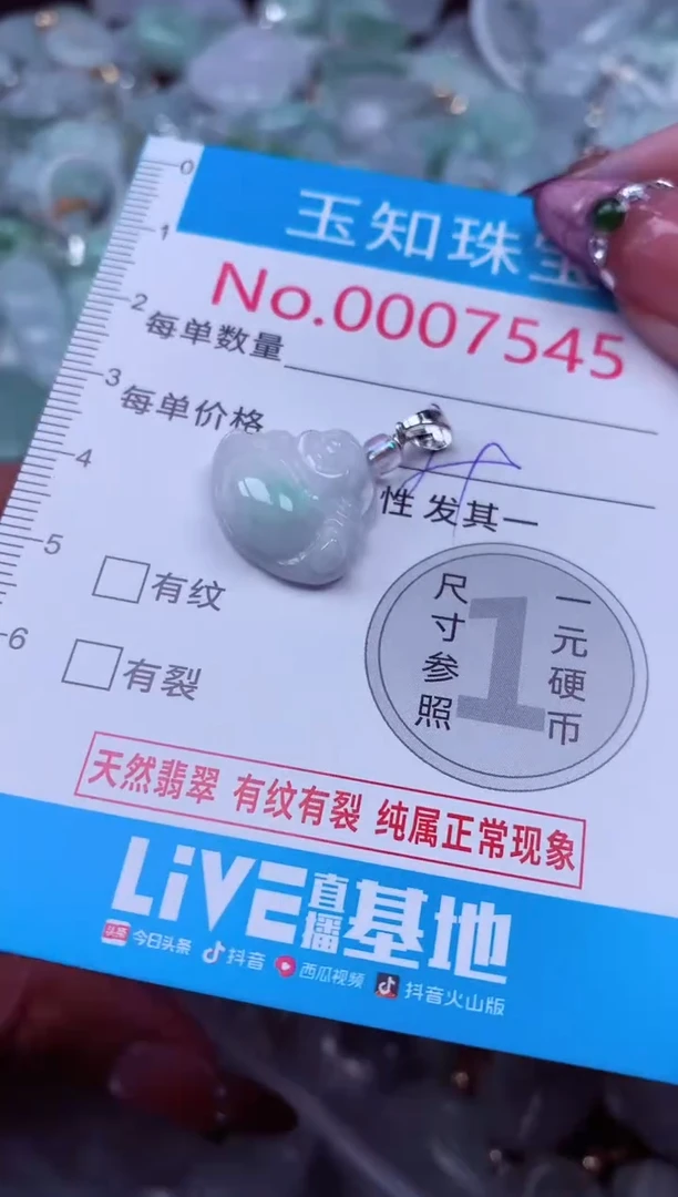 吊坠(不含链)未镶嵌翡翠7545