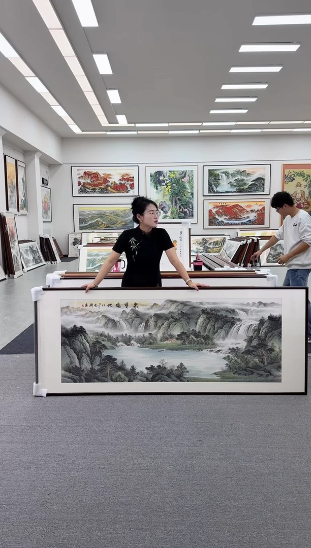 国画手绘 聚宝福地 219*88