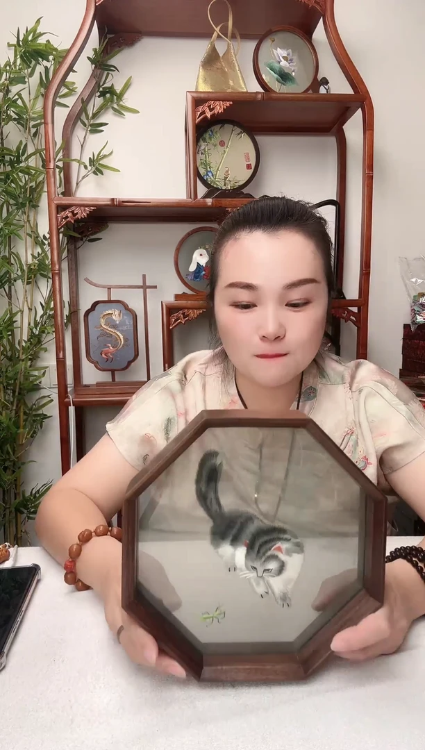刺绣摆件摆台绣花