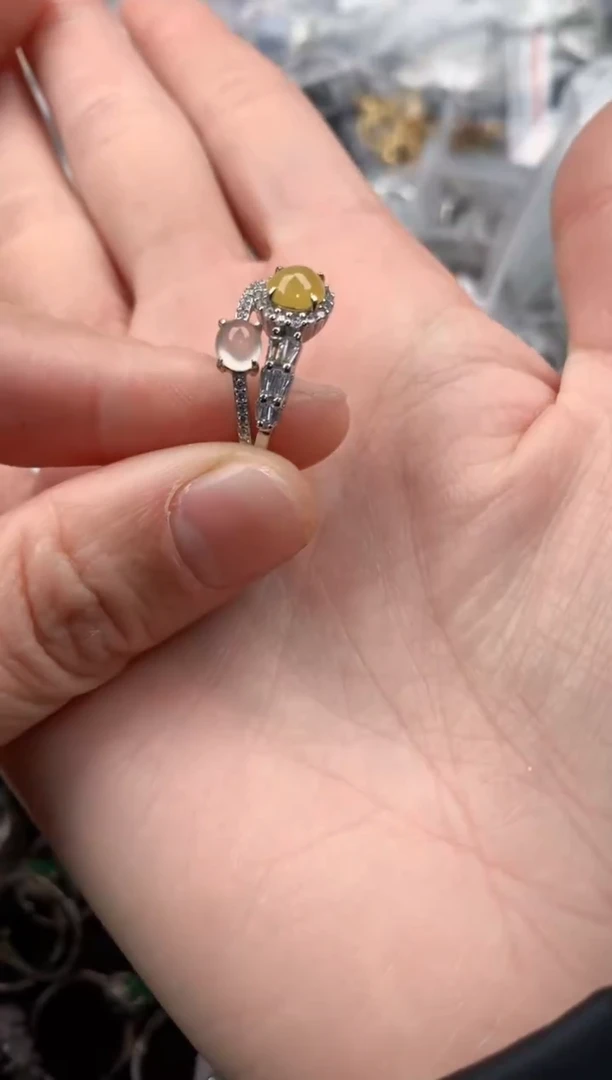 银S925镶嵌戒指翡翠1                         7