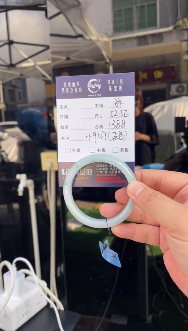 未镶嵌手镯翡翠W 52正圈 4947