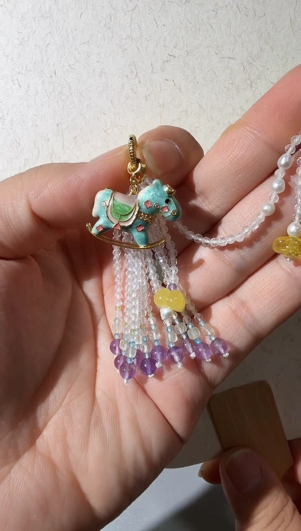 琥珀吊坠(不含链)未镶嵌琥珀水晶流苏吊坠提溜