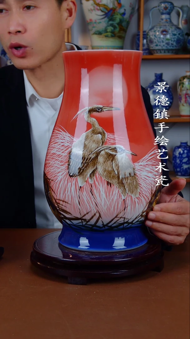 摆件景德镇手工手绘陶瓷摆件22