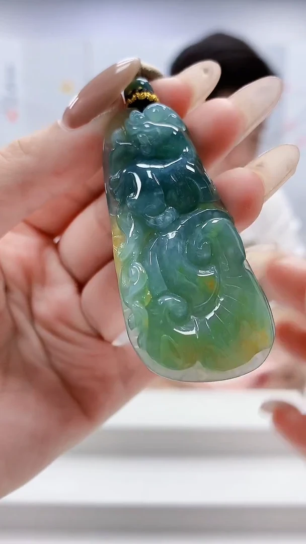 未镶嵌定制翡翠4917lr-毛货挂件83