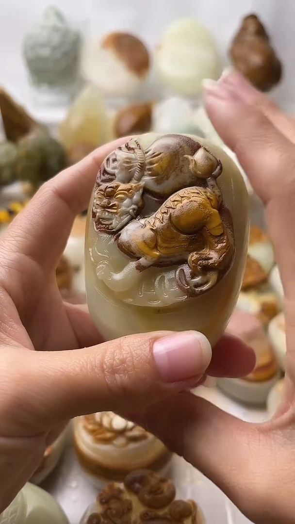 石材古青石棉纹正常不退换貔貅