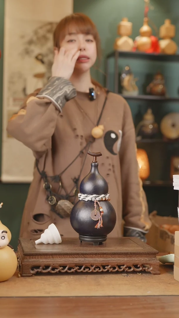 【闪购商品】322号精品天然大漆工艺防渗内胆酒葫芦~