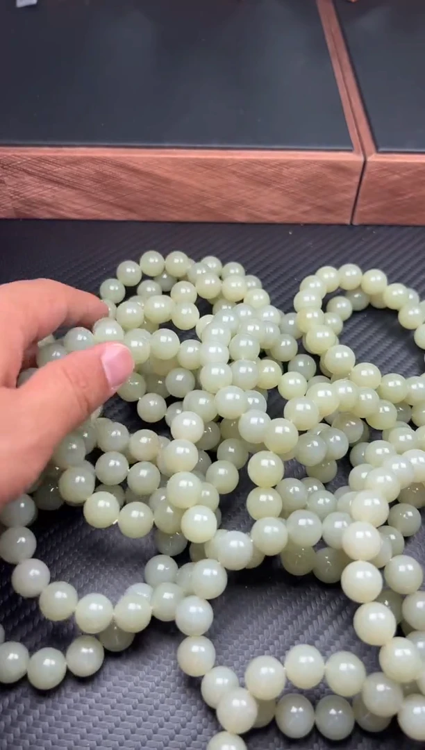 手串未镶嵌和田玉若羌微色差卡12M多样性发货拍一发一
