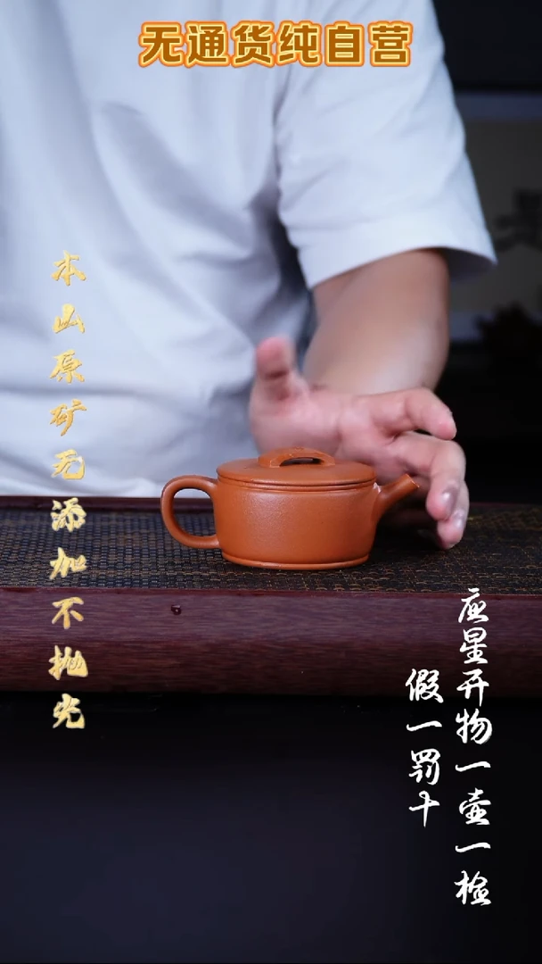 茶壶紫砂全砂朱泥 汉瓦 170cc