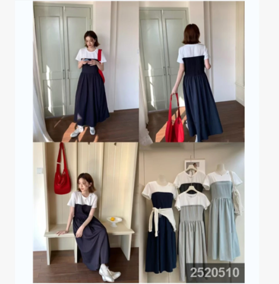 小妳XiaoNi———（新款夏拼色连衣裙2520510）