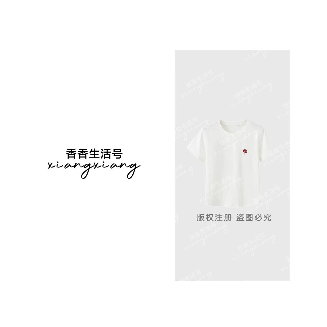 2025新款刺绣大众百搭T恤-1005
