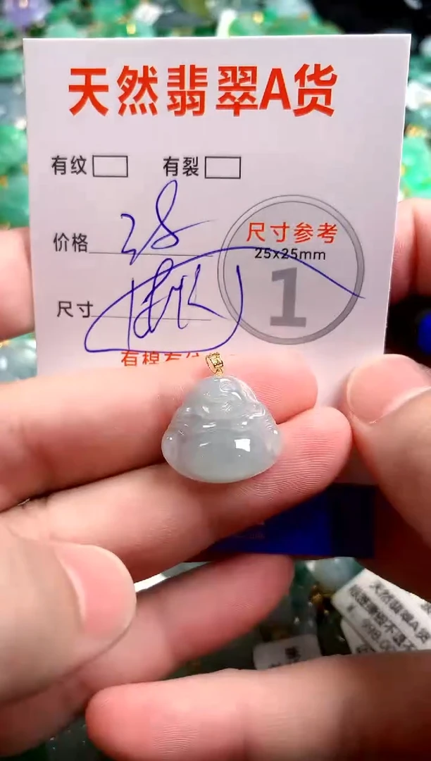 翡翠18K金镶嵌颈饰14007795