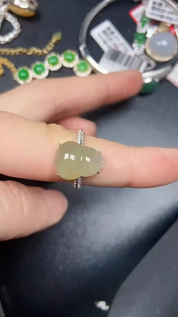 银S925镶嵌戒指翡翠3160
