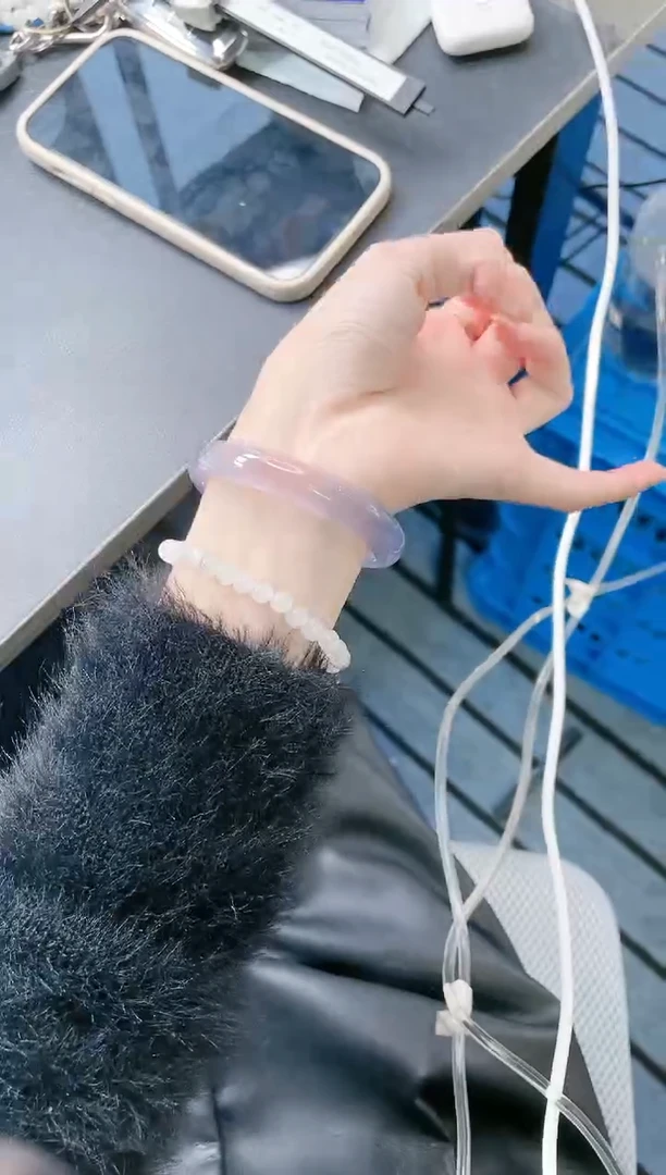 【闪购商品】石英质玉手镯未镶嵌 冰紫手镯-54