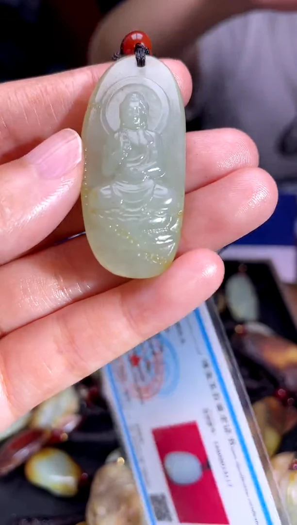 和田玉未镶嵌挂件1