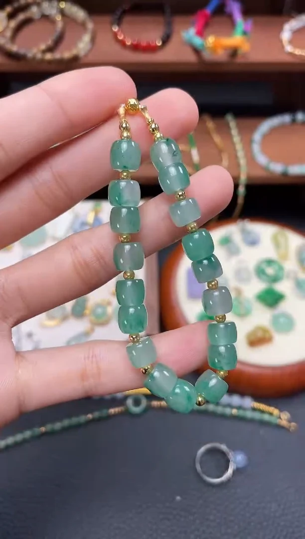 【闪购商品】石英质玉套链未镶嵌一个  JK165