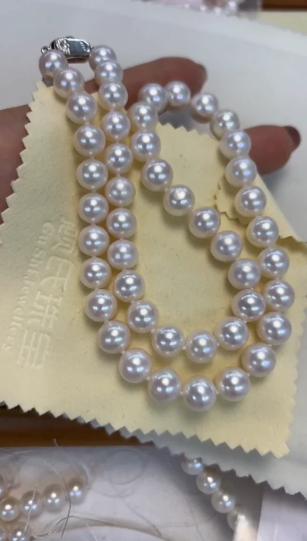 颈饰银S925镶嵌淡水珍珠8.5-9.5mm无核