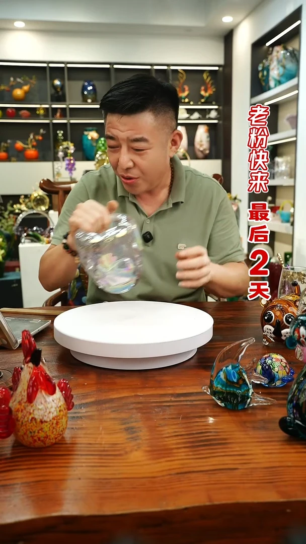 琉璃手工艺品外贸尾货花瓶120