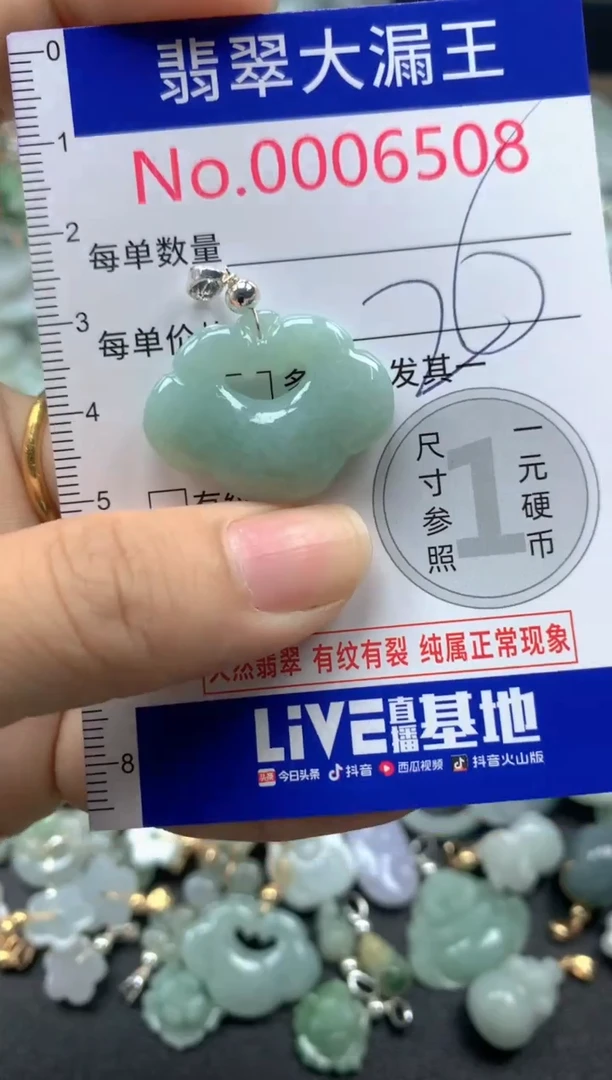 翡翠未镶嵌吊坠(不含链)6508
