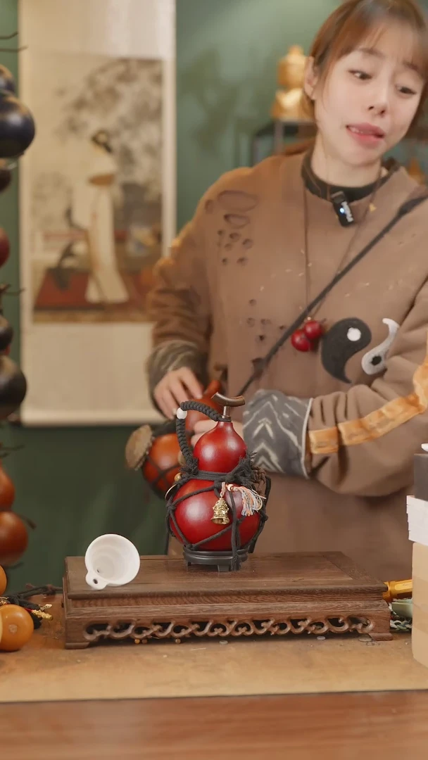 【闪购商品】217号精品天然大漆工艺防渗内胆酒葫芦~