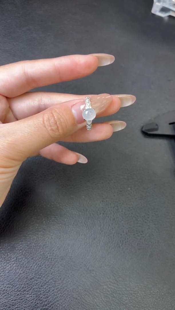 银S925镶嵌戒指翡翠戒指