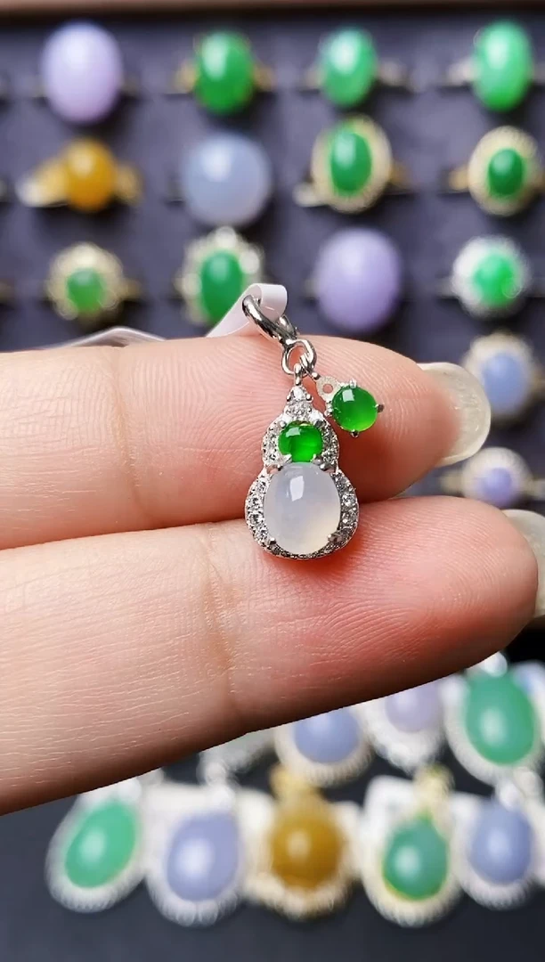 银S925镶嵌戒指翡翠3426